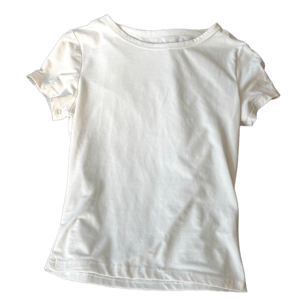 Hvid kortærmet t-shirt
