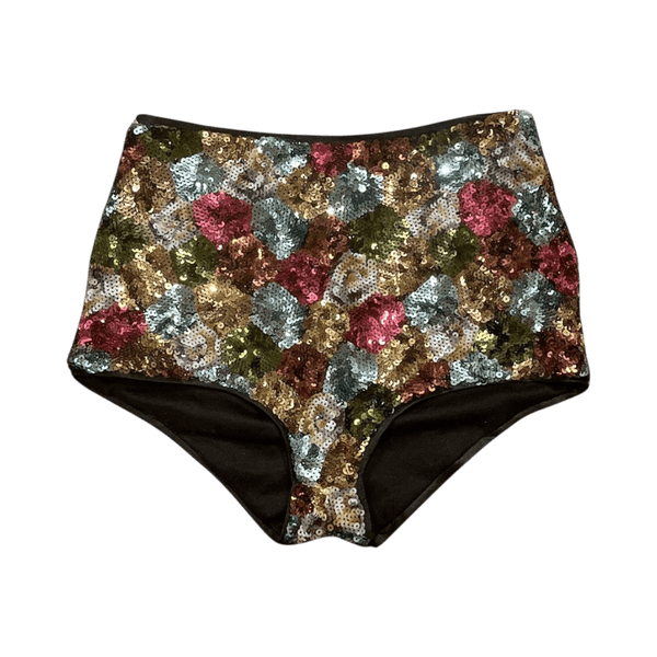 Sequin High-Waisted Swim Bottom
