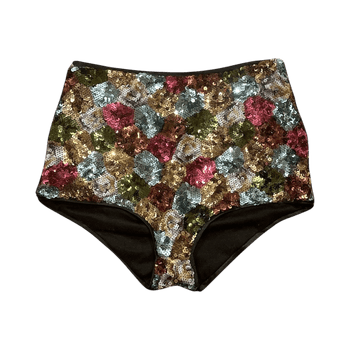 Sequin High-Waisted Swim Bottom