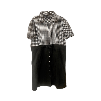 Black and white checkered dress