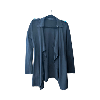 Amisu black draped cardigan