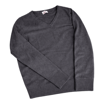 Charcoal V-Neck Knit Sweater