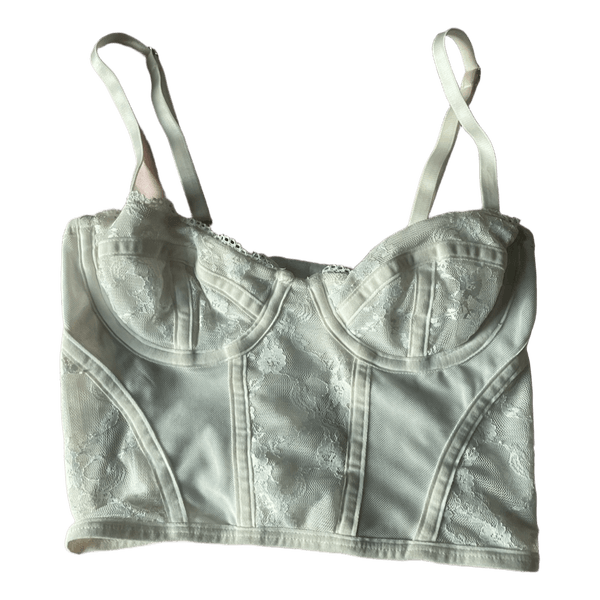 White lace corset top