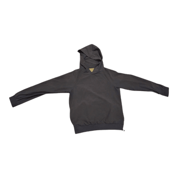 Zara Man Tech Hooded Windbreaker Pullover Jacket Black Side Zip Back Pocket M