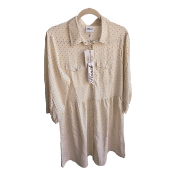 Cream polka dot dress