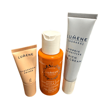 Lumene eyeshadow primer, shampoo, eye cream 