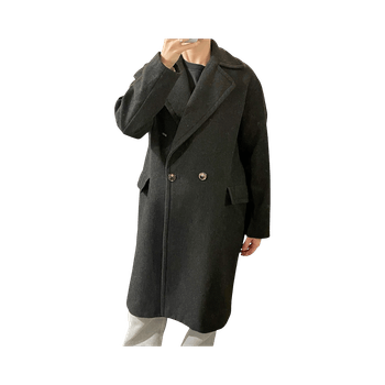 Dark gray wool blend coat