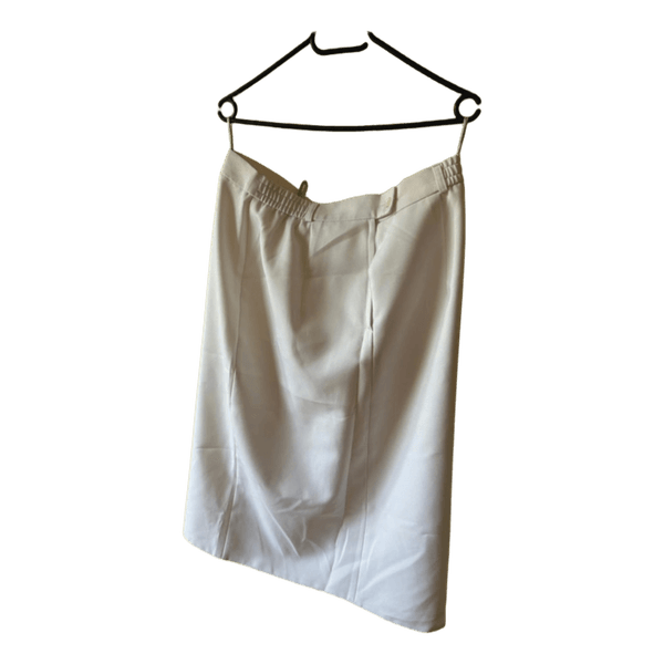 Baltas midi sijonas