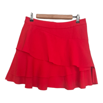 Red mini skirt