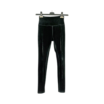Black velvet leggings