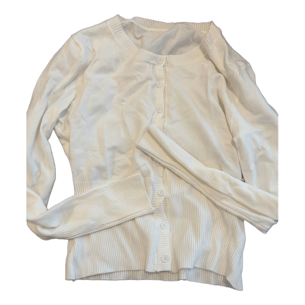 White ribbed cardigan