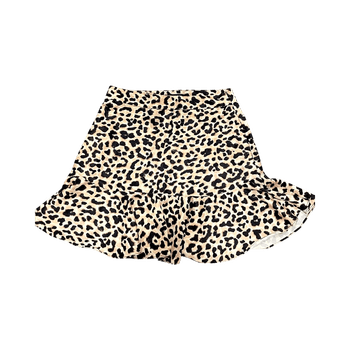 Leopard print flared mini skirt