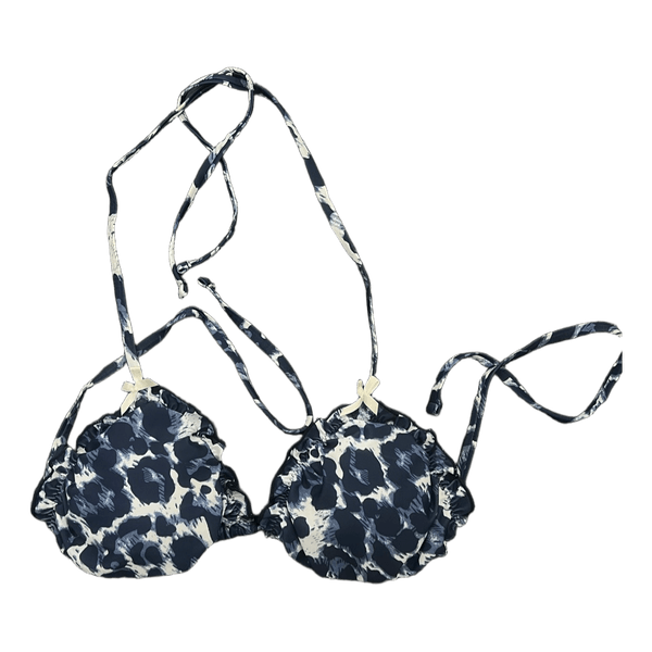 Blue patterned bikini set