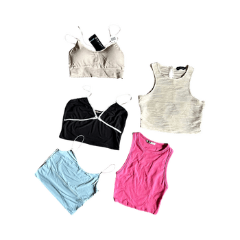 Assorted cropped tops, 5 pcs