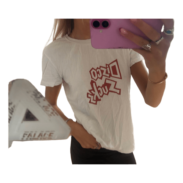 Hvid t-shirt med print