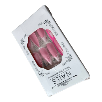 Pink press-on nails