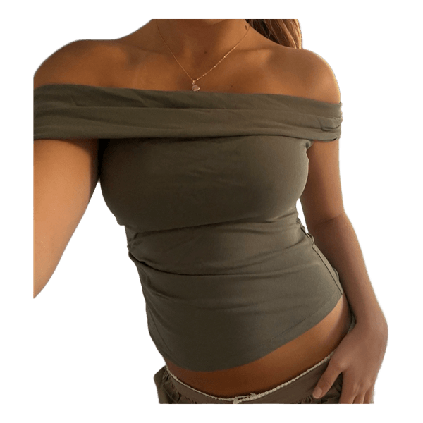Grøn off-shoulder top