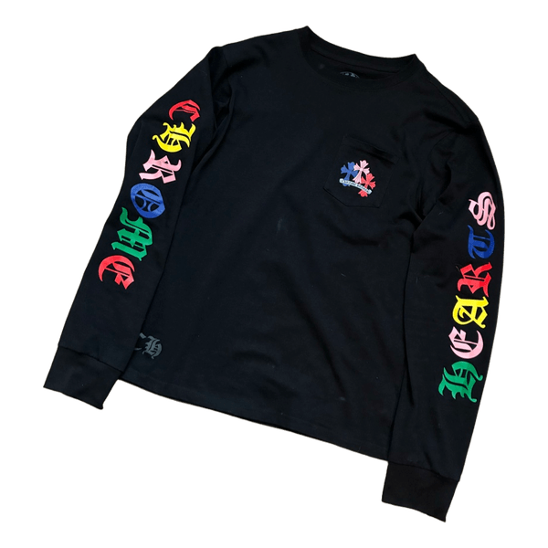 Musta Chrome Hearts pitkähihainen paita