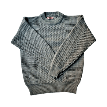 Vintage Henry Grethel 100% Wool Textured Knit Sweater - Brown/Grey - Fits M/L