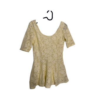 pitsinen keltainen peplum-paita