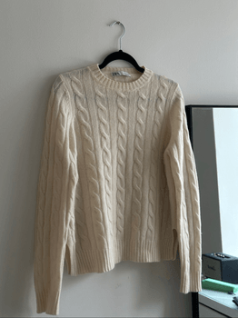 Cream cable knit sweater