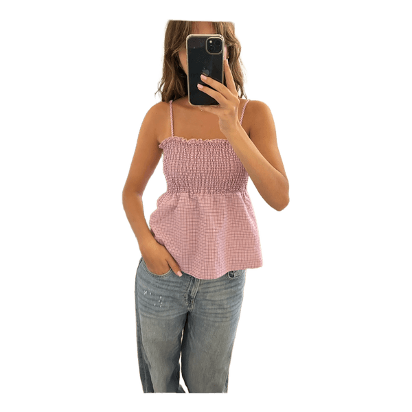 Pink gingham top