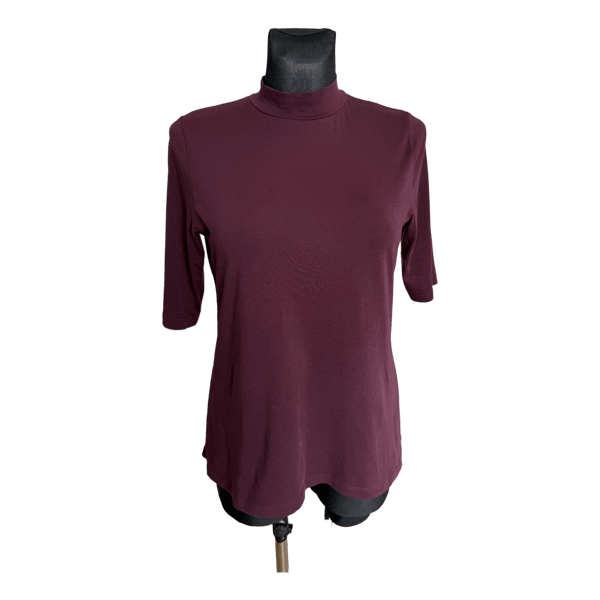 KappAhl burgundy high neck top