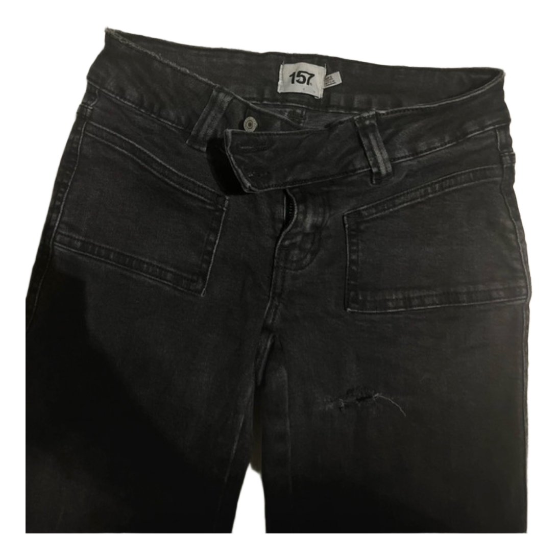 Lager 157 Sorte distressed-jeans, Størrelse XS / 34 — Secondhand ...