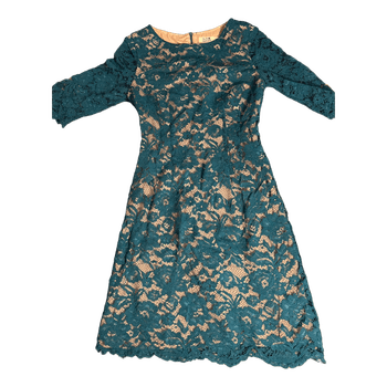 Dark green lace dress