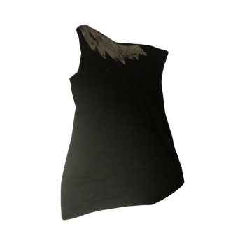 Black sleeveless top