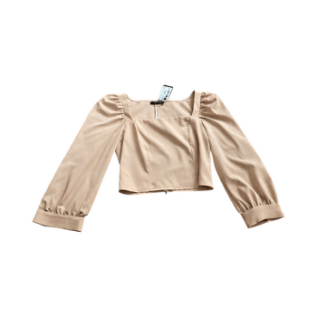 Fashion Nova beige long-sleeve top