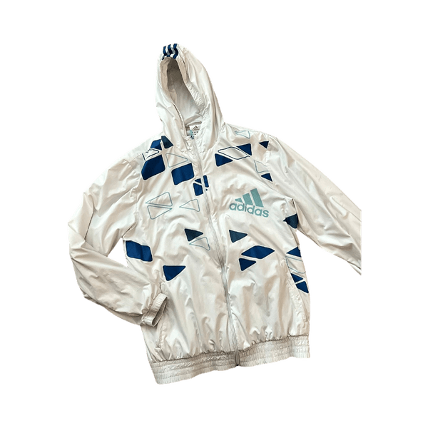 Valkoinen Adidas tuulitakki L