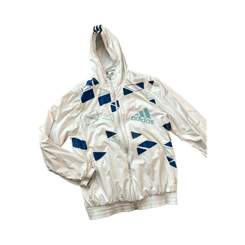 Valkoinen Adidas tuulitakki L