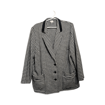Wool houndstooth blazer