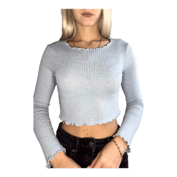 Light blue ribbed top