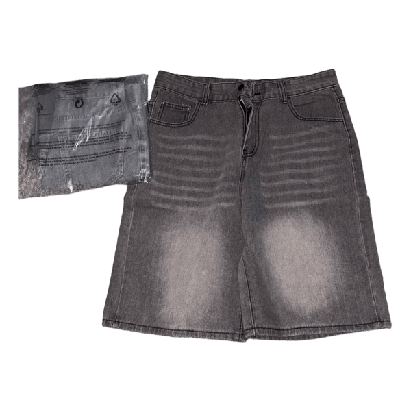 Grå denimshorts