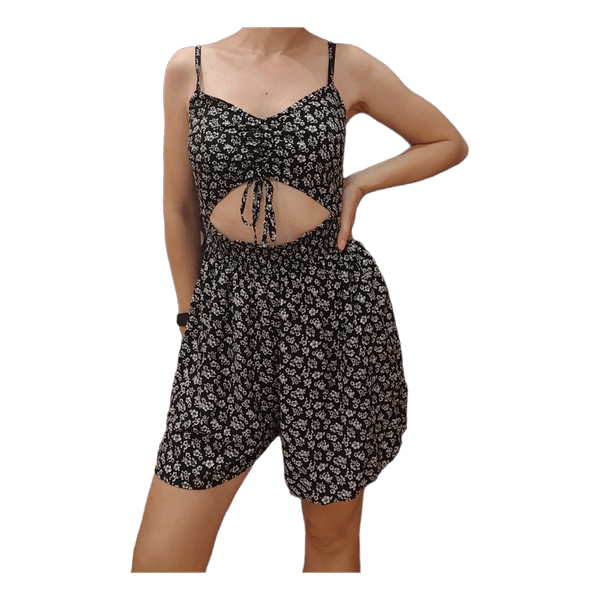 Floral cutout playsuit
