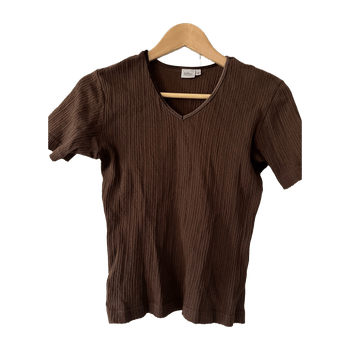 Ribbed knit t-shirt