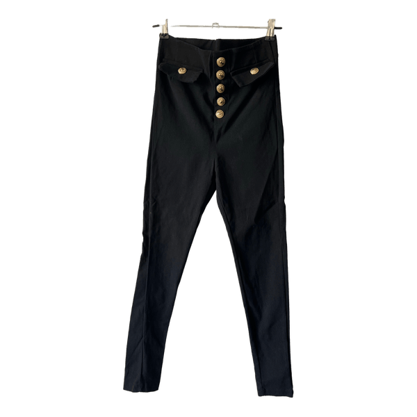 High waist button trousers