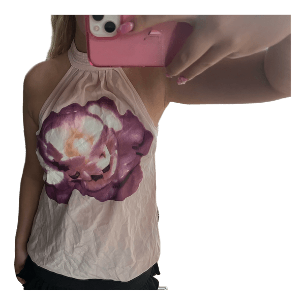 Silkkinen halterneck toppi