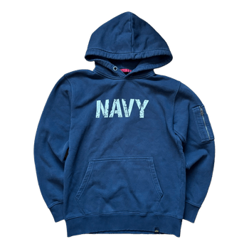 Navy blue logo hoodie