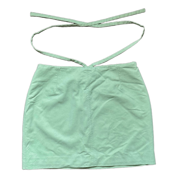 Mint green mini skirt