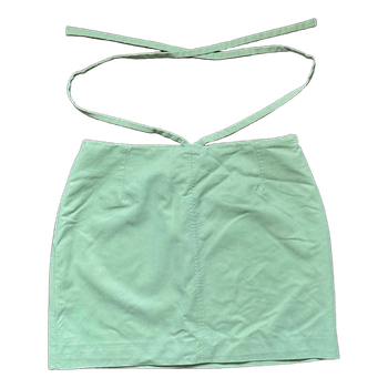Mint green mini skirt