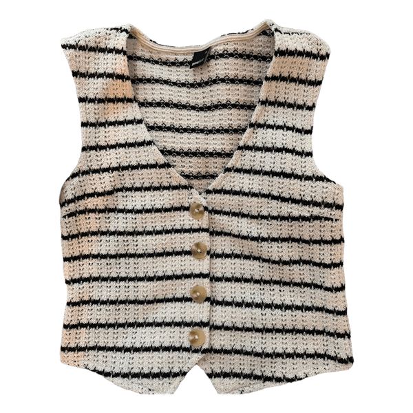 Stribet strikvest