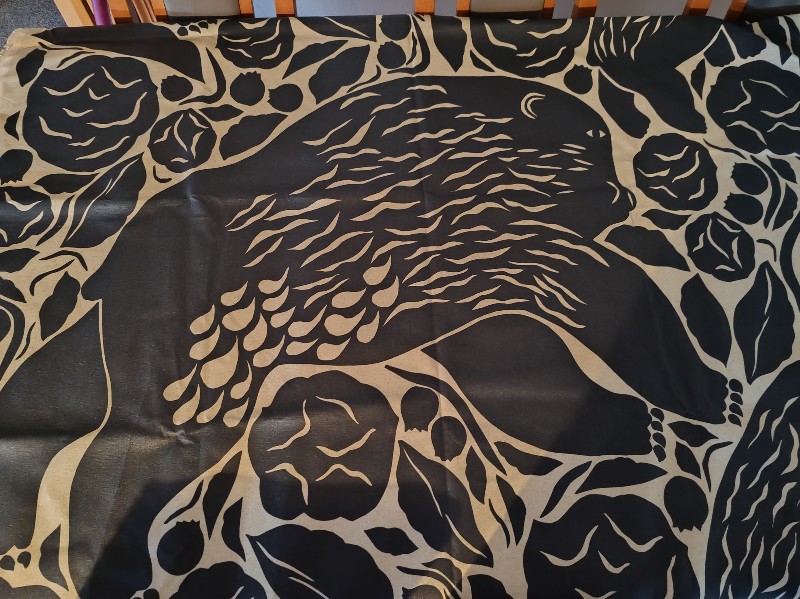 Grey linen akryylipinnoitettu fabric