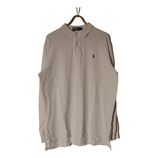 👕 Polo Ralph Lauren Long Sleeve Polo Shirt – Cream (Size XL)