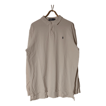 👕 Polo Ralph Lauren Long Sleeve Polo Shirt – Cream (Size XL)