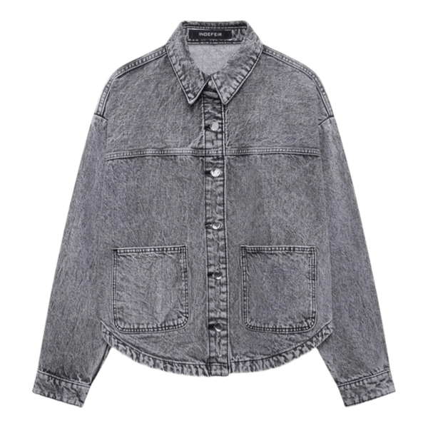 Grå denim jakke