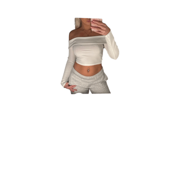 Off-shoulder valkoinen toppi