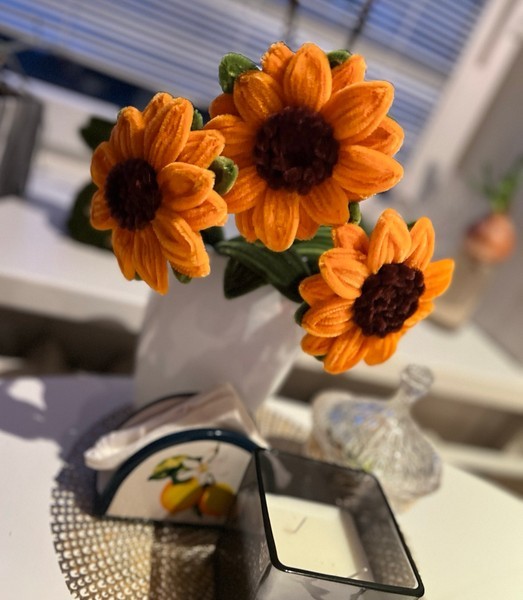 Handmade sunflower bouquet